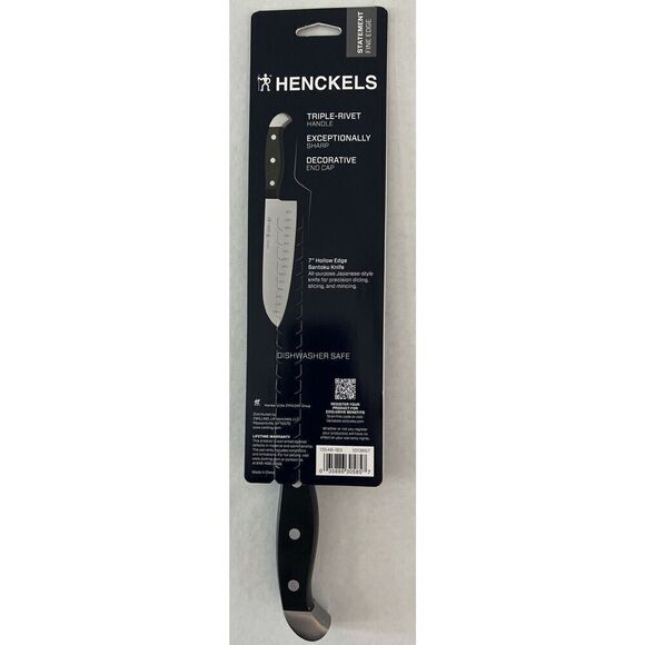 Henckels Statement 7” Hollow Edge Santoku Knife High Quality Stainless Steel New - Picture 4 of 6